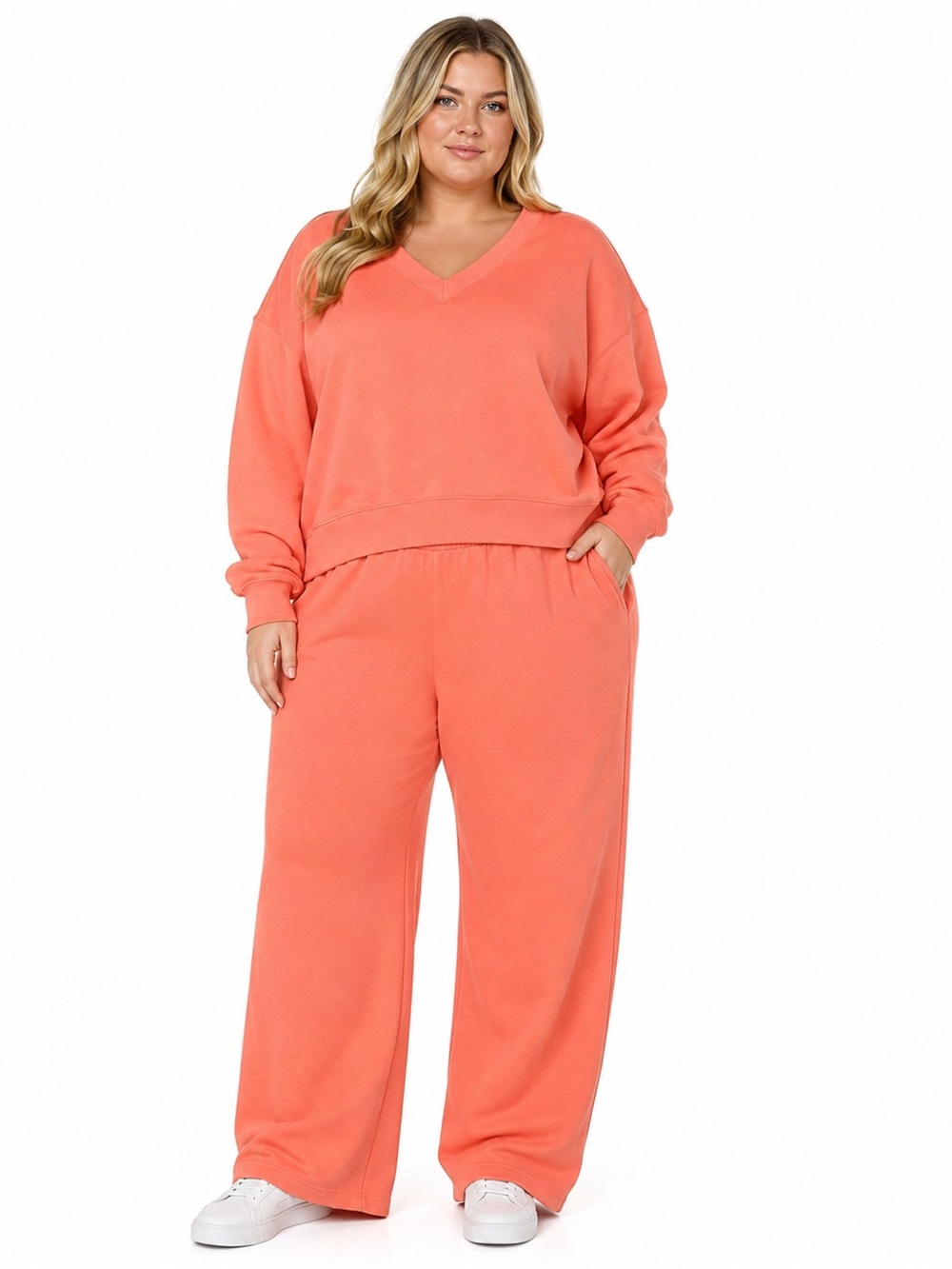 Time and Tru NWT Peach Sweatshirt & Joggers Loungewear Set - Size 3XL
